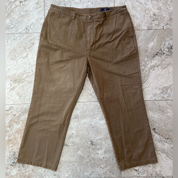 Vineyard Vines Club Pants Men's Beige Khaki Cotton, 40Wx30L - Picture 1 of 7